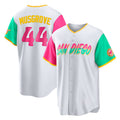 Elroe S.Diego Padres #44 Joe Musgrove Player White City Connect Home Game Stitched Jerseys