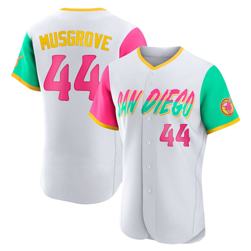 Elroe S.Diego Padres #44 Joe Musgrove Player White City Connect Home Limited Elite Stitched Jerseys