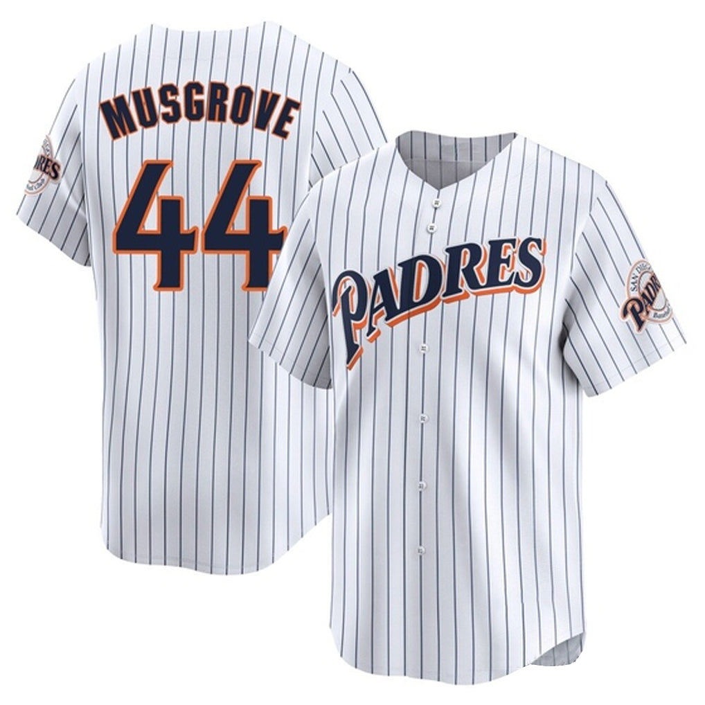 Elroe S.Diego Padres #44 Joe Musgrove Player White Cooperstown Collection Limited Home Stitched Jerseys
