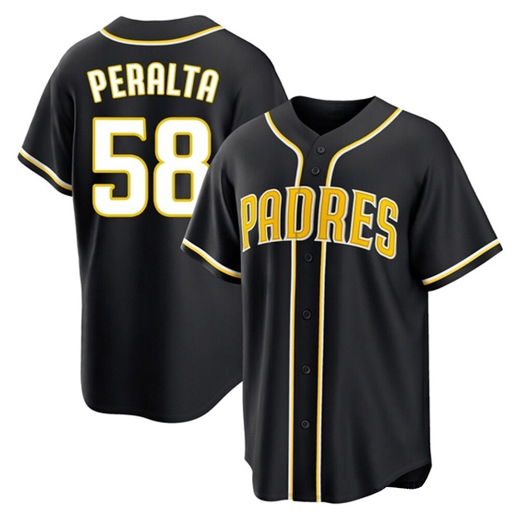 Elroe S.Diego Padres #58 Wandy Peralta Player Black 2026 Fashion Home Stitched Jerseys