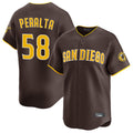 Elroe S.Diego Padres #58 Wandy Peralta Player Brown Home Limited Stitched Jerseys