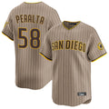 Elroe S.Diego Padres #58 Wandy Peralta Player Khaki Home Limited Stitched Jerseys