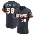 Elroe S.Diego Padres #58 Wandy Peralta Player Obsidian 2026 City Connect Home Limited Elite T-shirt Stitched Jerseys