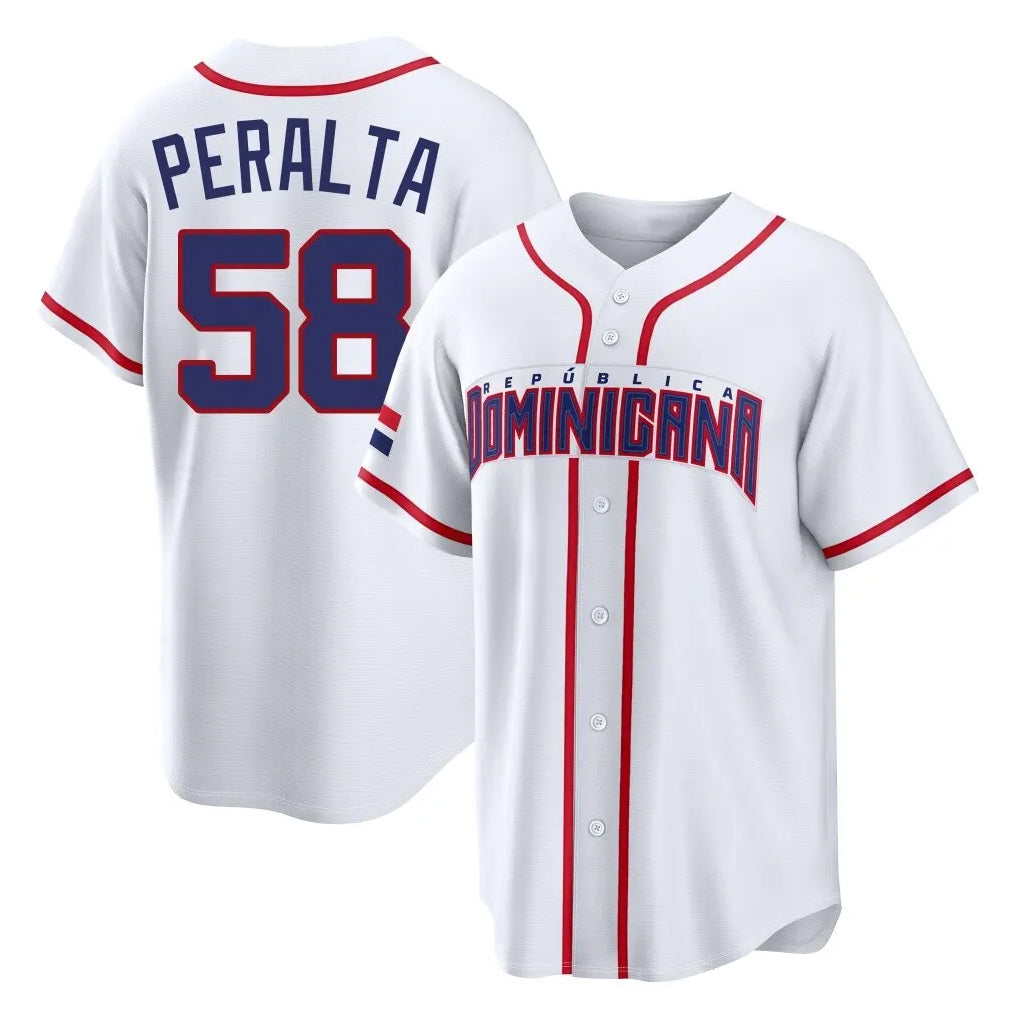 Elroe S.Diego Padres #58 Wandy Peralta Player White 2026 World Classic Home Limited Stitched Jerseys