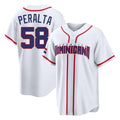 Elroe S.Diego Padres #58 Wandy Peralta Player White 2026 World Classic Home Limited Stitched Jerseys