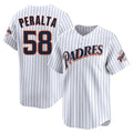 Elroe S.Diego Padres #58 Wandy Peralta Player White Cooperstown Collection Limited Home Stitched Jerseys
