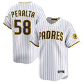 Elroe S.Diego Padres #58 Wandy Peralta Player White Limited Home Stitched Jerseys