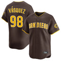 Elroe S.Diego Padres #98 Randy Vasquez Player Brown Home Limited Stitched Jerseys
