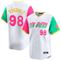 Elroe S.Diego Padres #98 Randy Vasquez Player White City Connect Home Limited Stitched Jerseys