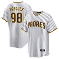 Elroe S.Diego Padres #98 Randy Vasquez Player White Home Game Stitched Jerseys