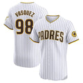 Elroe S.Diego Padres #98 Randy Vasquez Player White Home Limited Elite Stitched Jerseys