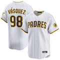 Elroe S.Diego Padres #98 Randy Vasquez Player White Home Limited Stitched Jerseys