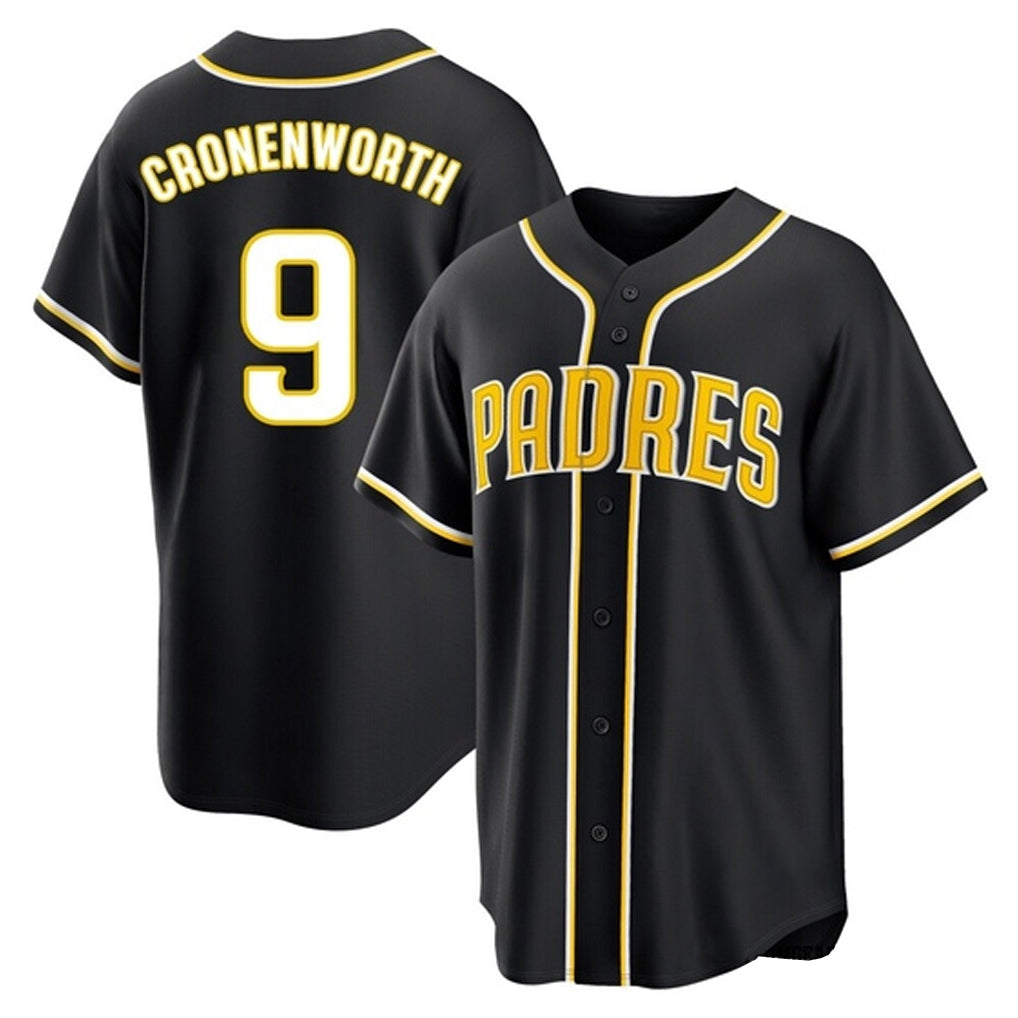 Elroe S.Diego Padres #9 Jake Cronenworth Player Black 2026 Fashion Home Stitched Jerseys