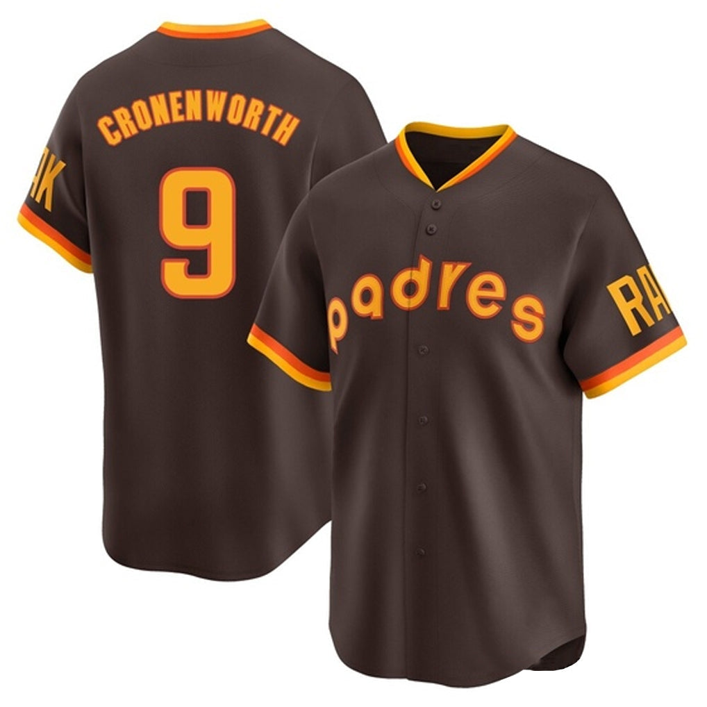Elroe S.Diego Padres #9 Jake Cronenworth Player Brown Home Cooperstown Collection Replica Game Stitched Jerseys