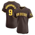 Elroe S.Diego Padres #9 Jake Cronenworth Player Brown Home Limited Elite Stitched Jerseys