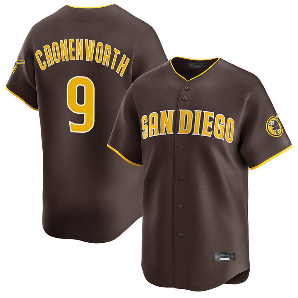 Elroe S.Diego Padres #9 Jake Cronenworth Player Brown Home Limited Stitched Jerseys