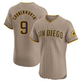 Elroe S.Diego Padres #9 Jake Cronenworth Player Khaki Home Limited Elite Stitched Jerseys
