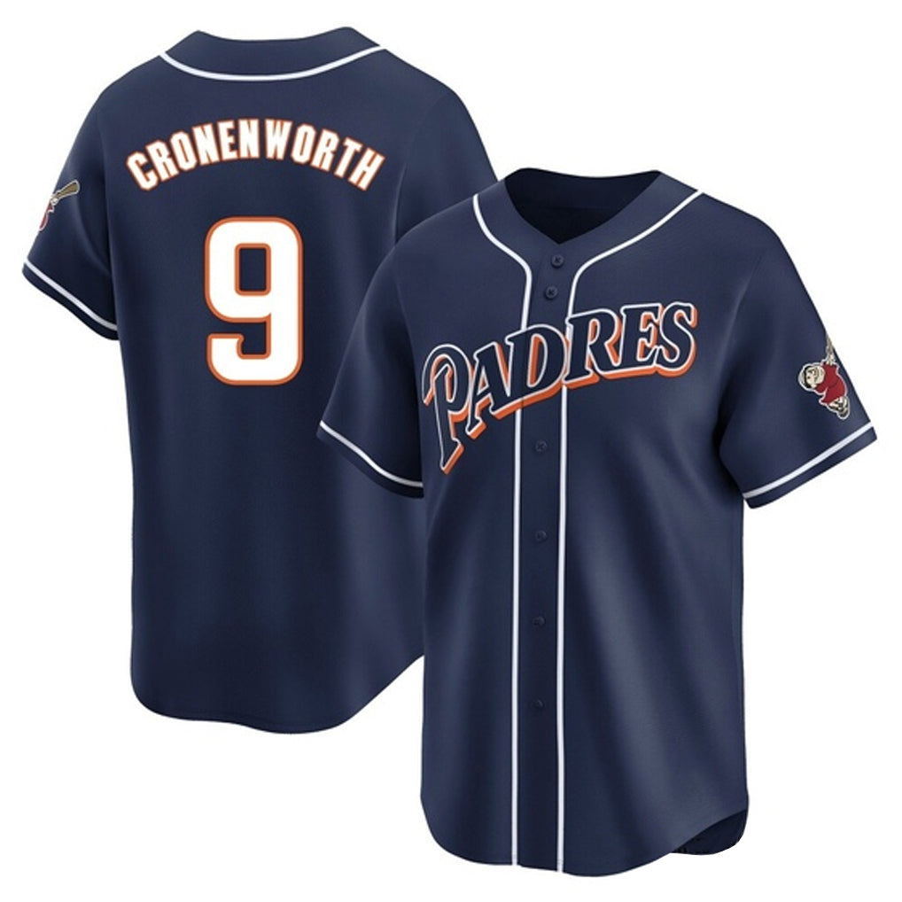 Elroe S.Diego Padres #9 Jake Cronenworth Player Navy Cooperstown Collection Limited Home Stitched Jerseys