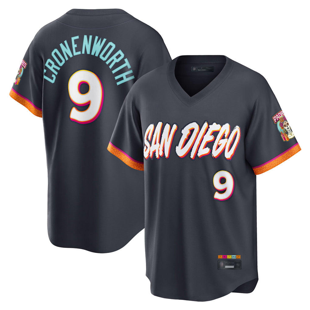 Elroe S.Diego Padres #9 Jake Cronenworth Player Obsidian 2026 City Connect Home Limited T-shirt Stitched Jerseys