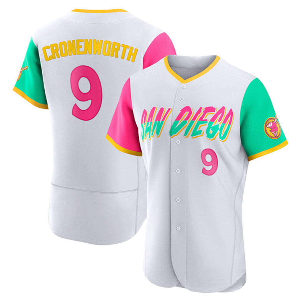Elroe S.Diego Padres #9 Jake Cronenworth Player White City Connect Home Limited Elite Stitched Jerseys