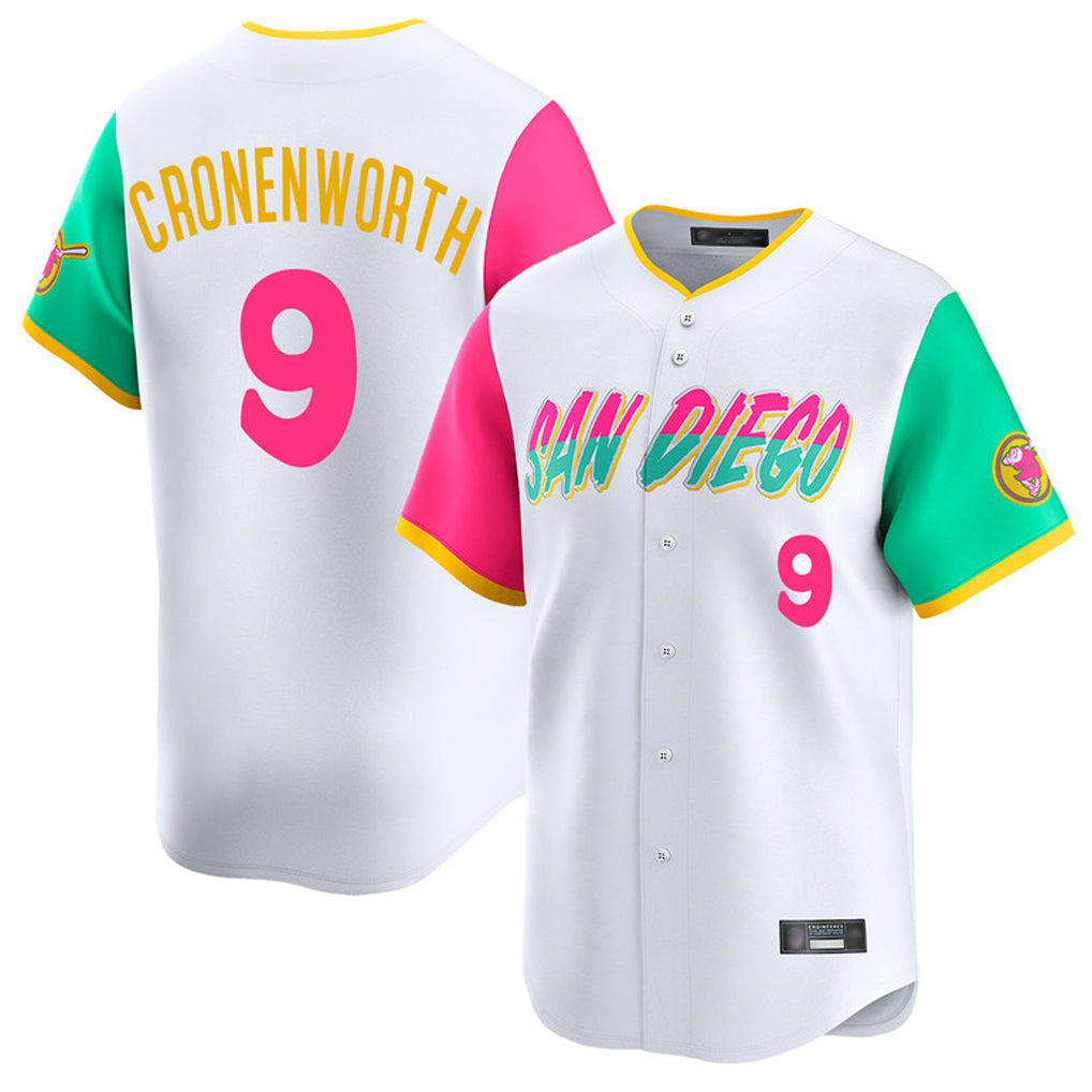 Elroe S.Diego Padres #9 Jake Cronenworth Player White City Connect Home Limited Stitched Jerseys