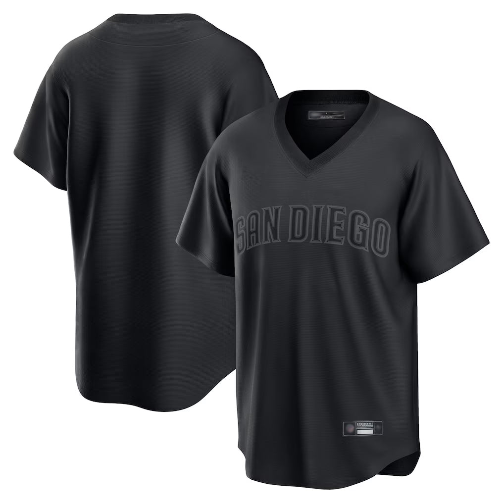 Elroe S.Diego Padres Blank Player Black Pitch Fashion Game T-shirt Stitched Jerseys