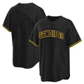 Elroe S.Diego Padres Blank Player Black Snake Skin City Home Game Stitched Jerseys