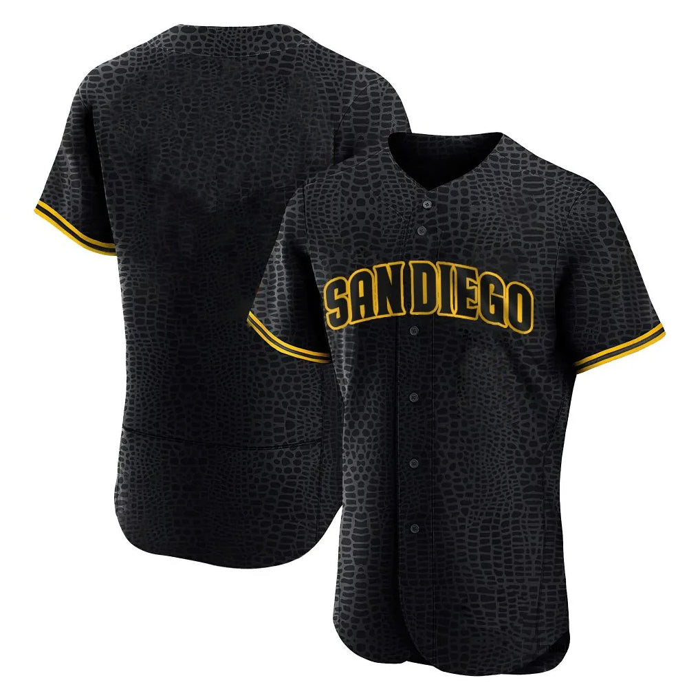 Elroe S.Diego Padres Blank Player Black Snake Skin City Home Limited Elite Stitched Jerseys