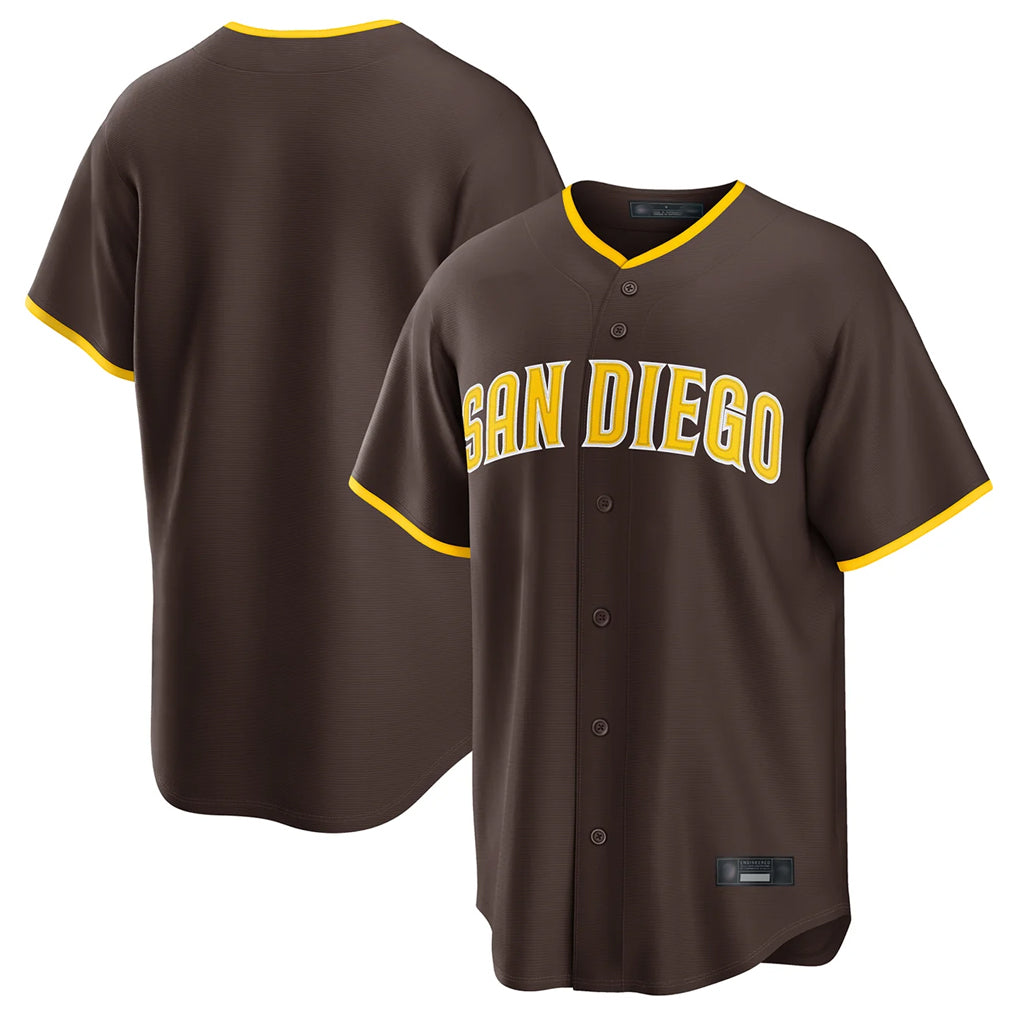 Elroe S.Diego Padres Blank Player Brown Home Game Stitched Jerseys