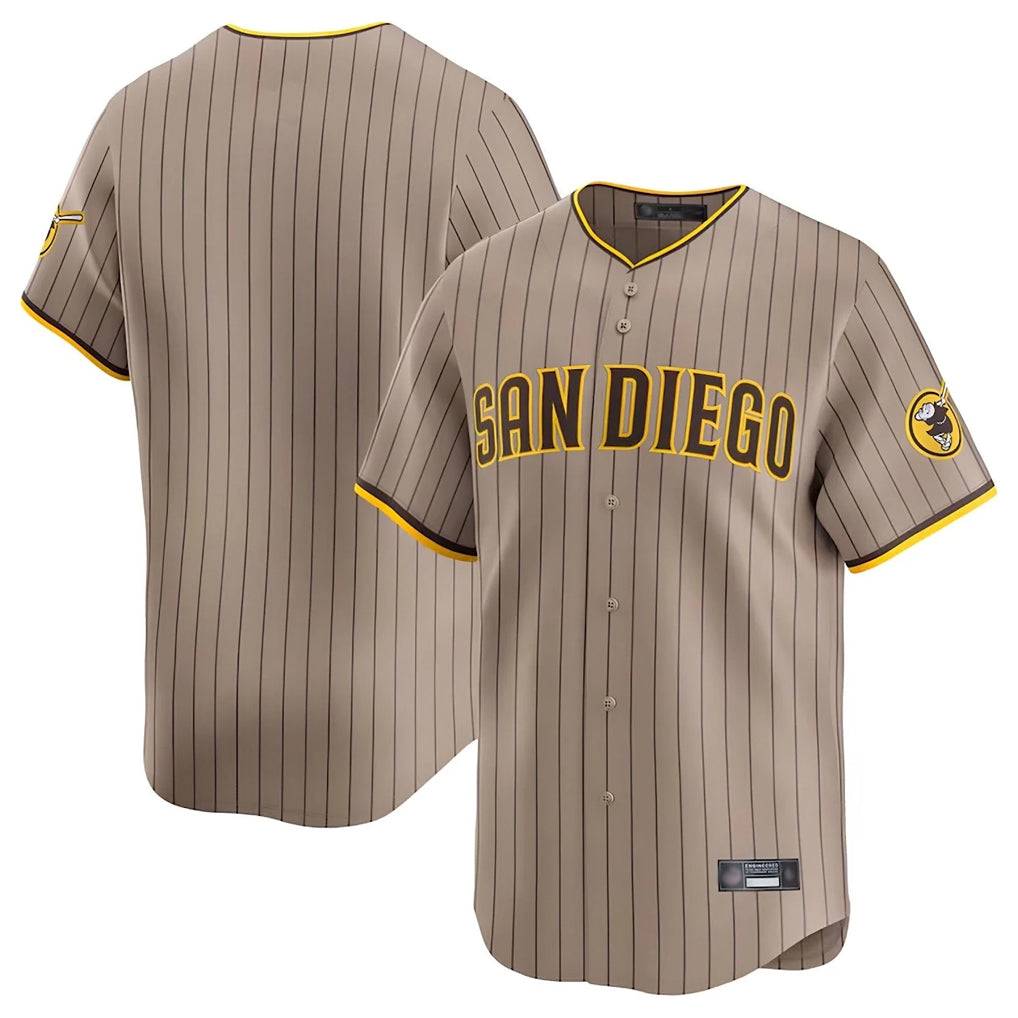 Elroe S.Diego Padres Blank Player Khaki Home Limited Stitched Jerseys
