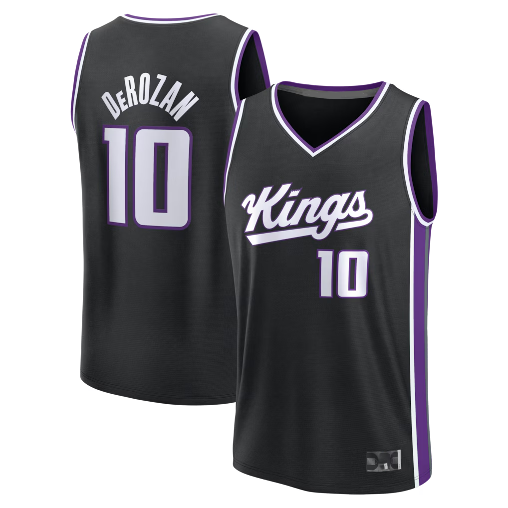 Elroe S.Kings #10 DeMar DeRozan Fanatics Black Fast Break Replica Player Jerseys - Icon Edition