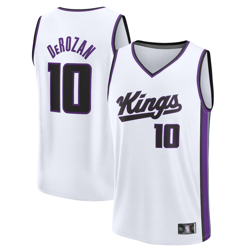Elroe S.Kings #10 DeMar DeRozan Fanatics White Fast Break Replica Player Jerseys - Association Edition