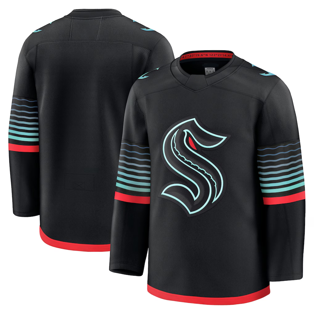 Elroe S.Kraken Black Alternate Premium Jerseys