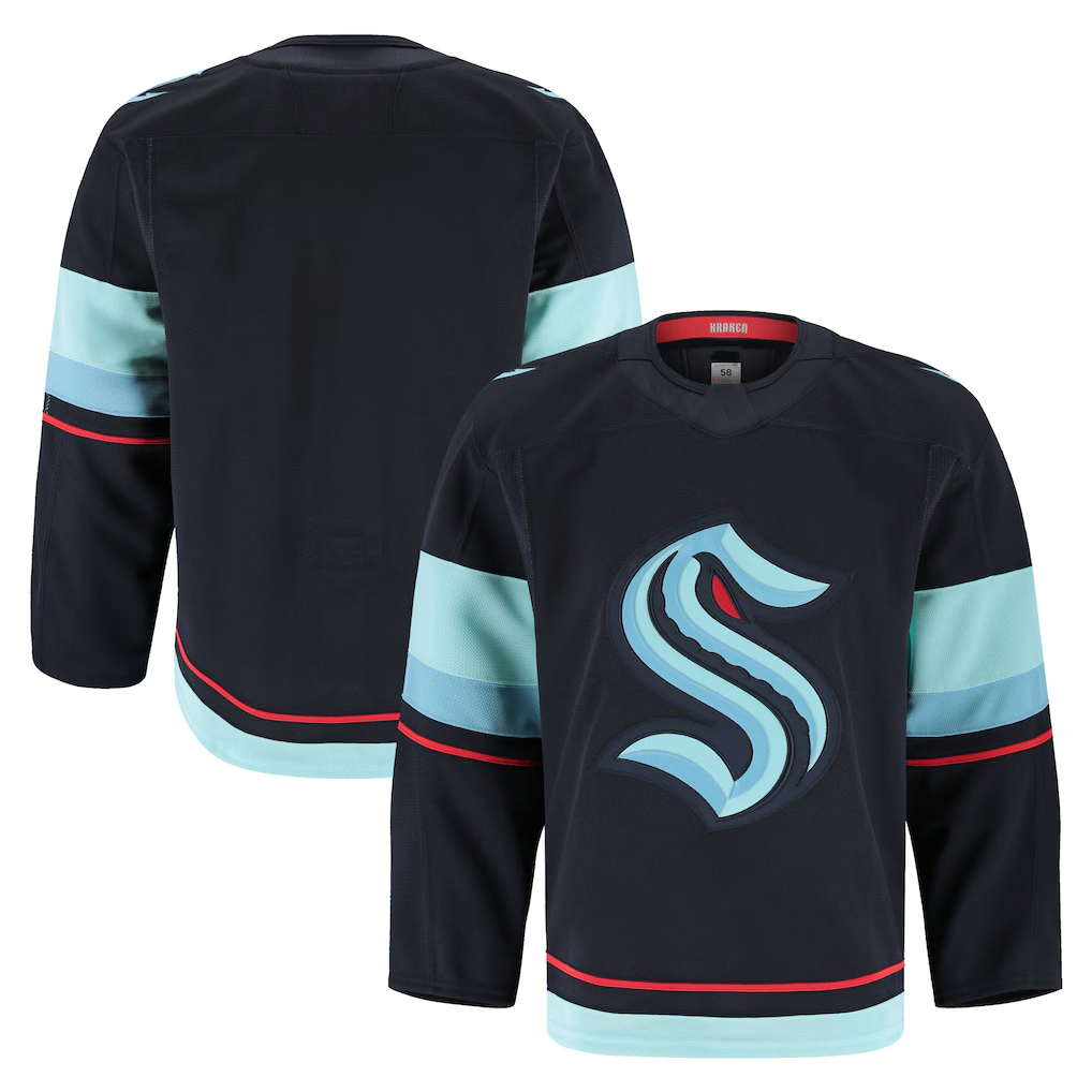 Elroe S.Kraken Deep Sea Blue Home Authentic Pro Jerseys