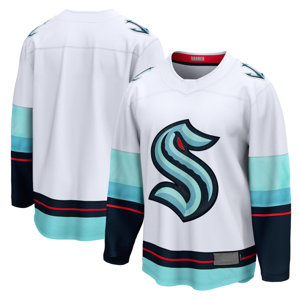 Elroe S.Kraken White Away Breakaway Jerseys