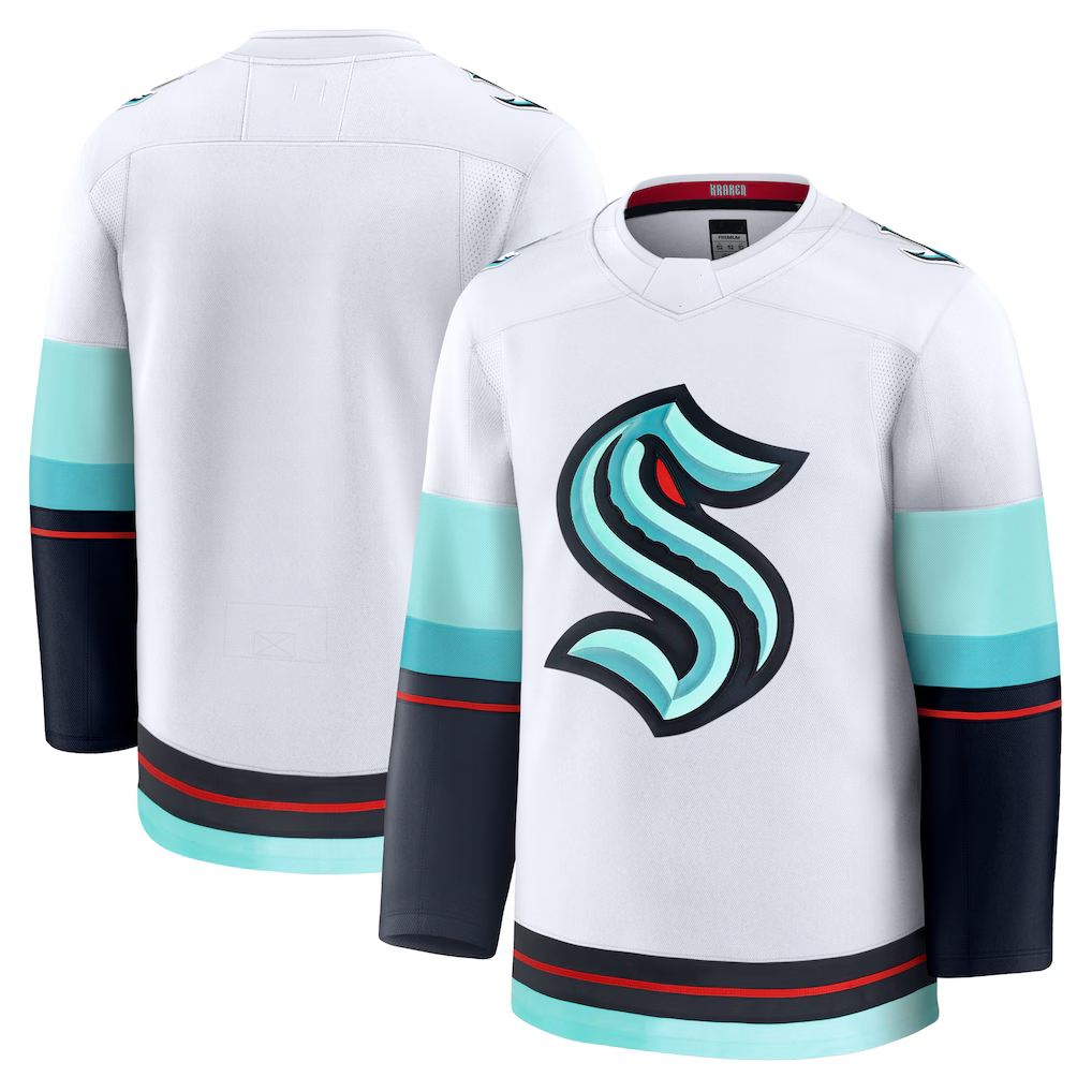 Elroe S.Kraken White Away Premium Jerseys