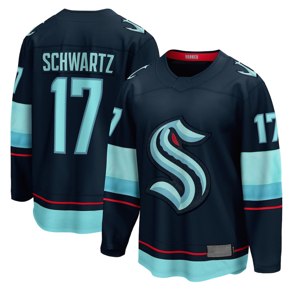 Elroe S.Kraken #17 Jaden Schwartz Navy Home Breakaway Player Jerseys