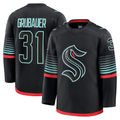 Elroe S.Kraken #31 Philipp Grubauer Black Alternate Premium Player Jerseys
