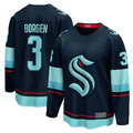 Elroe S.Kraken #3 Will Borgen Deep Sea Blue Home Breakaway Player Jerseys