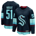 Elroe S.Kraken #51 Shane Wright Deep Sea Blue Home Breakaway Player Jerseys
