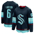 Elroe S.Kraken #6 Adam Larsson Deep Sea Blue Home Breakaway Player Jerseys