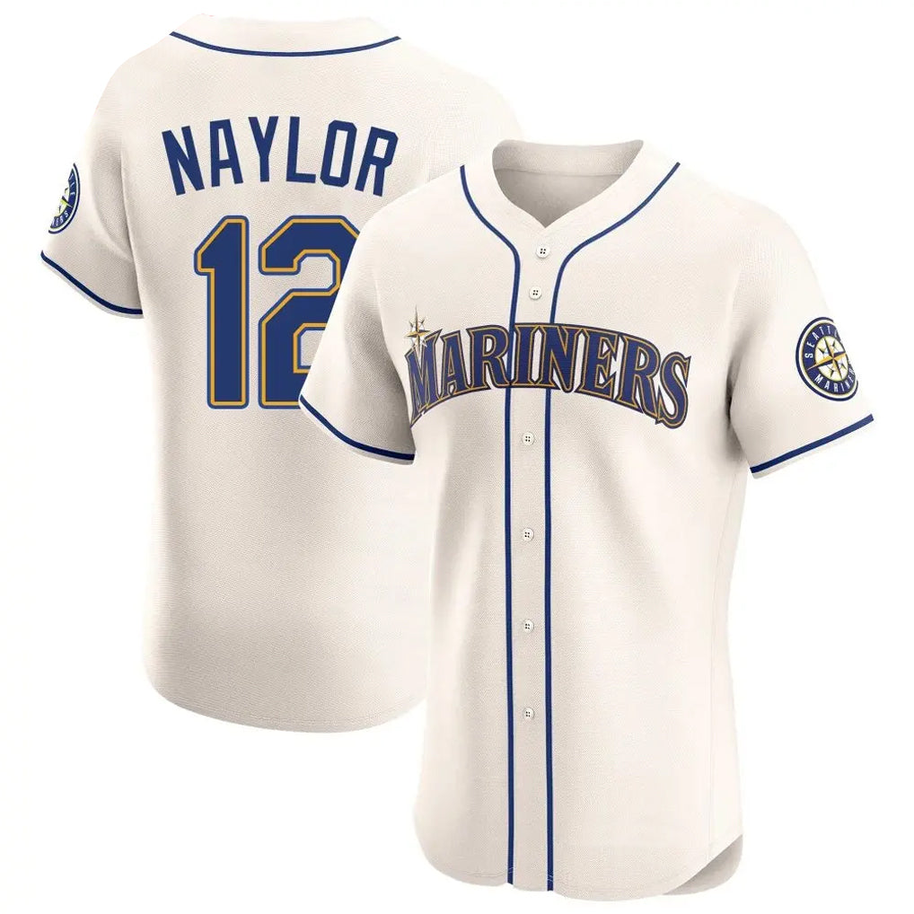 Elroe S.Mariners #12 Josh Naylor Player Cream Home Limited Elite Stitched Jerseys