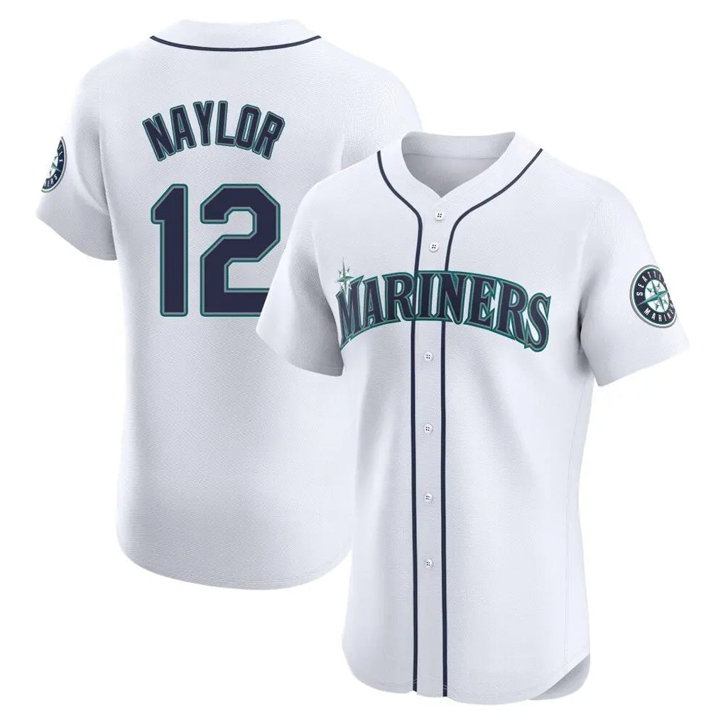 Elroe S.Mariners #12 Josh Naylor Player White Home Limited Elite Stitched Jerseys