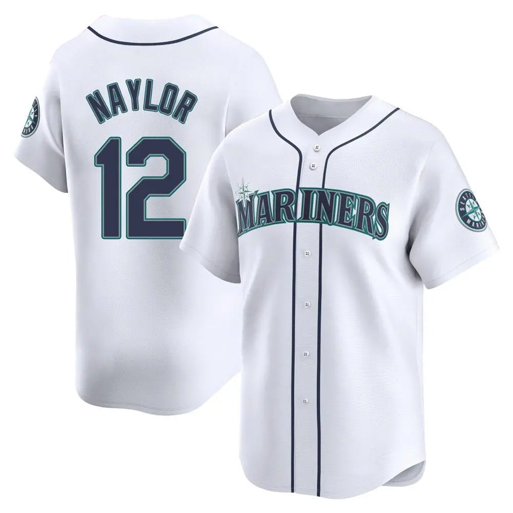 Elroe S.Mariners #12 Josh Naylor Player White Home Limited Stitched Jerseys