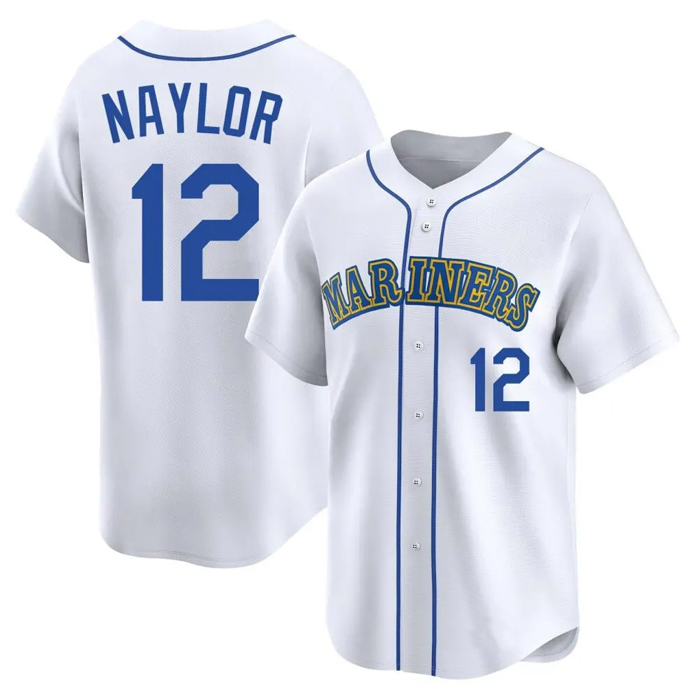 Elroe S.Mariners #12 Josh Naylor Player White Pitch Fashion Game Stitched Jerseys