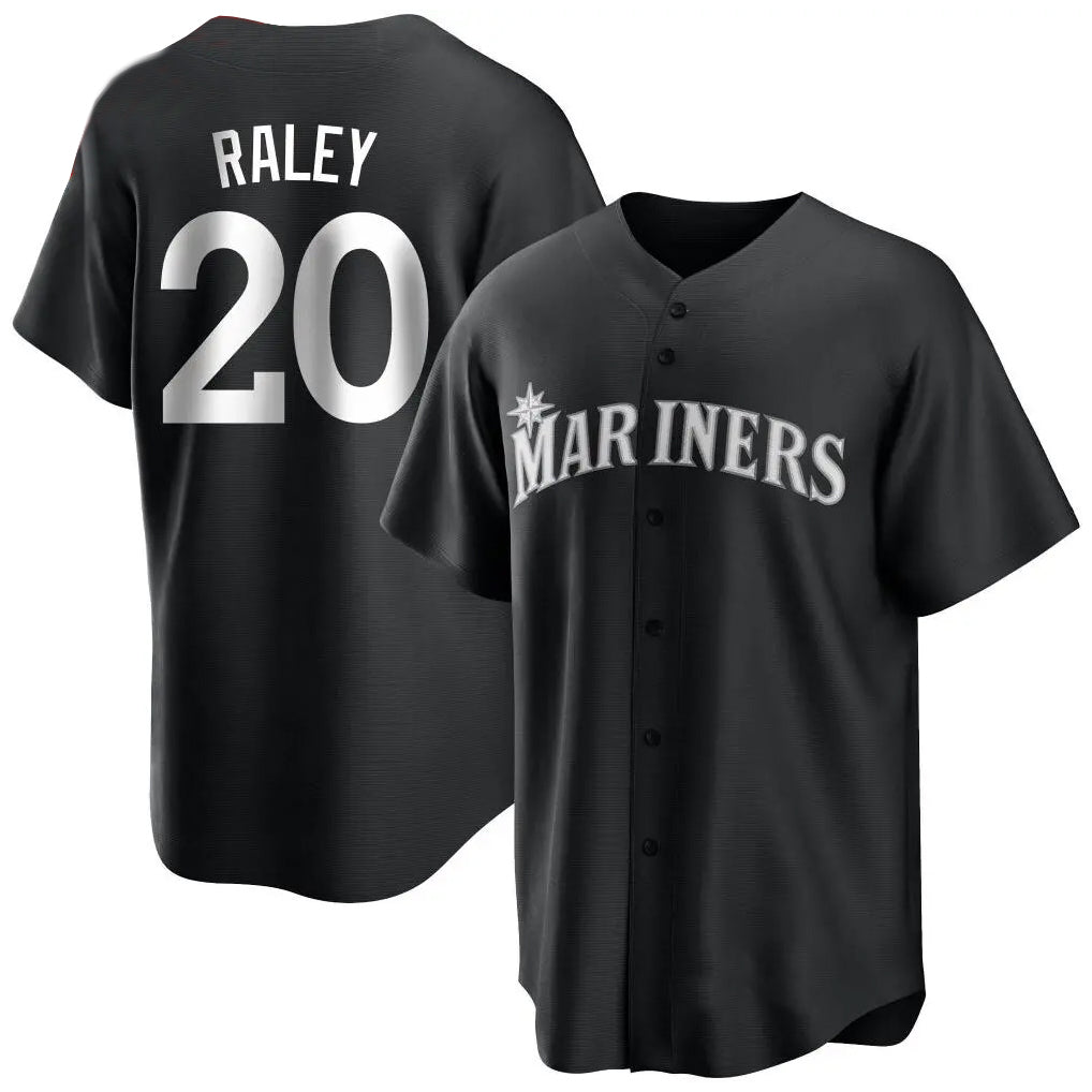Elroe S.Mariners #20 Luke Raley Player Black Home Limited Stitched Jerseys