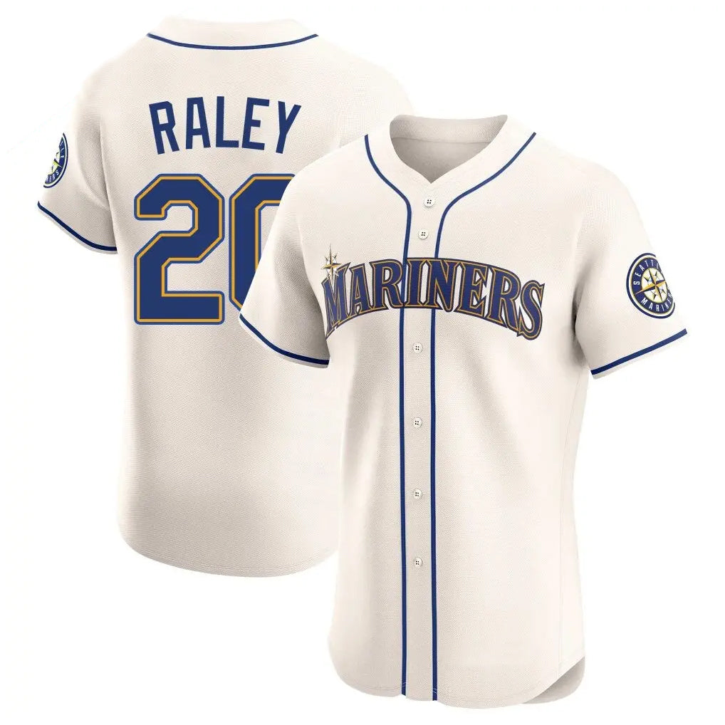 Elroe S.Mariners #20 Luke Raley Player Cream Home Limited Elite Stitched Jerseys