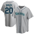 Elroe S.Mariners #20 Luke Raley Player Gray Home Game Stitched Jerseys