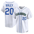 Elroe S.Mariners #20 Luke Raley Player White Throwback Cooperstown Collection Limited Game Stitched Jerseys