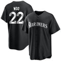 Elroe S.Mariners #22 Bryan Woo Player Black Home Limited Stitched Jerseys